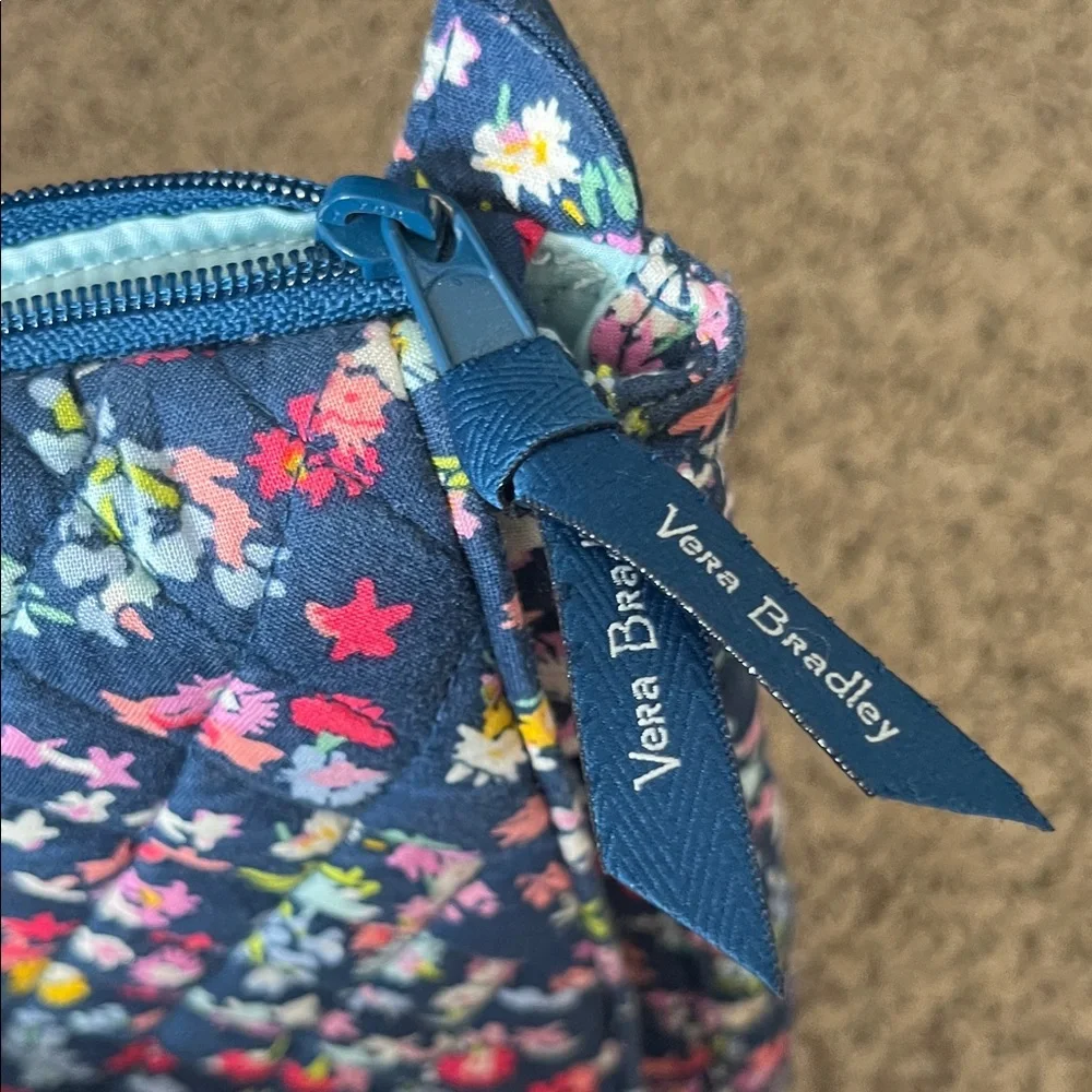 Vera Bradley Navy Floral Crossbody Messenger Bag - Picture 5 of 12